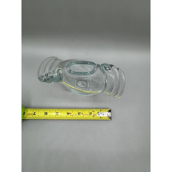 1981 Thomas Buechner Vase Very Light Aqua Clear w/Ribs Vitrix Art Glass Vintage - Picture 11 of 12